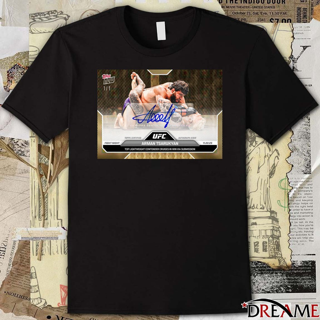 Arman Tsarukyan 2025 UFC Topps Top Lightweight Contender Cruises In Win Via Submission Signature t-shirt