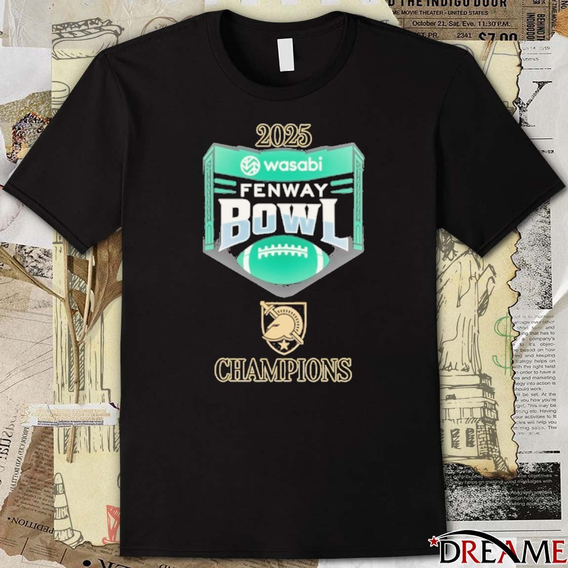 Army Black Knights 2025 Wasabi Fenway Bowl Champions t-shirt