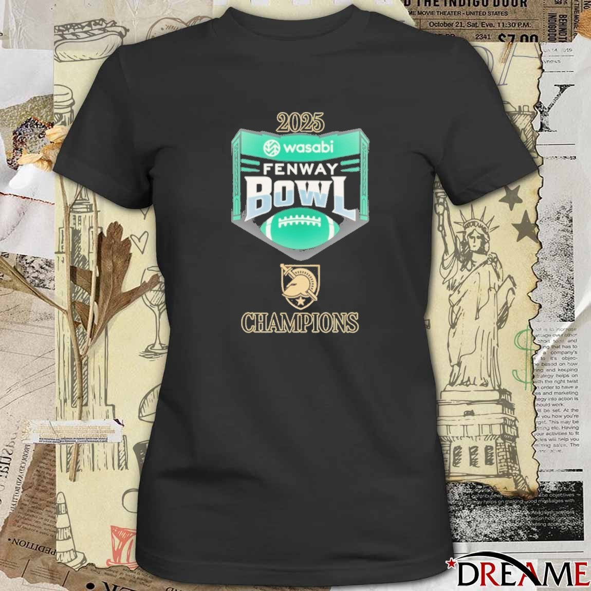 Army Black Knights 2025 Wasabi Fenway Bowl Champions t-shirt