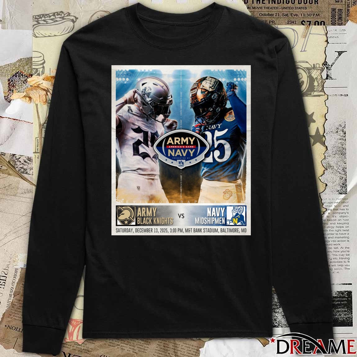 Army-Navy Game America’s Game December 13, 2025, at M&T Bank Stadium in Baltimore, MD Poster t-shirt