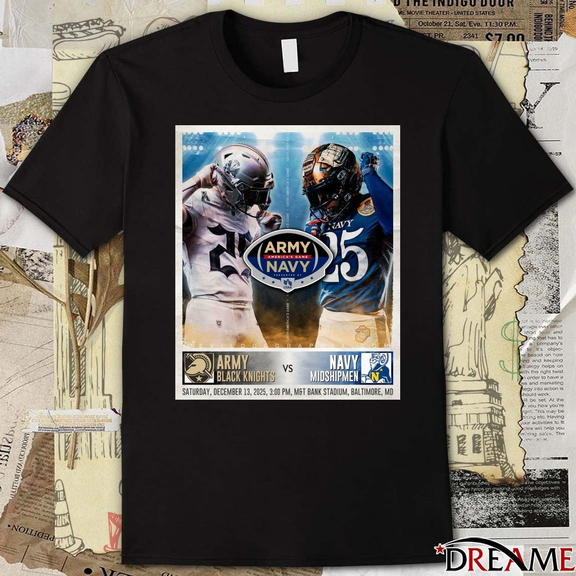 Army-Navy Game America’s Game December 13, 2025, at M&T Bank Stadium in Baltimore, MD Poster t-shirt