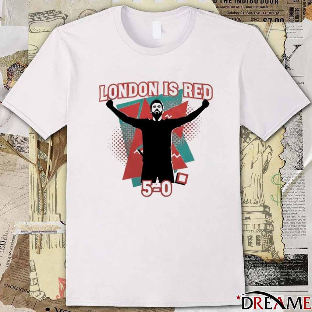 Arsenal vs Chelsea London Is Red 5-0 Kai Havertz 90s t-shirt