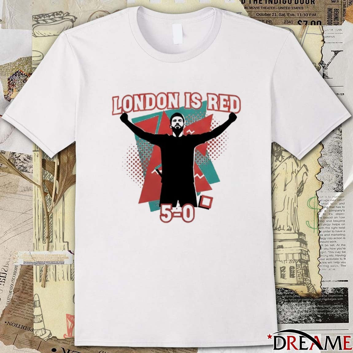 Arsenal vs Chelsea London Is Red 5-0 Kai Havertz 90s t-shirt