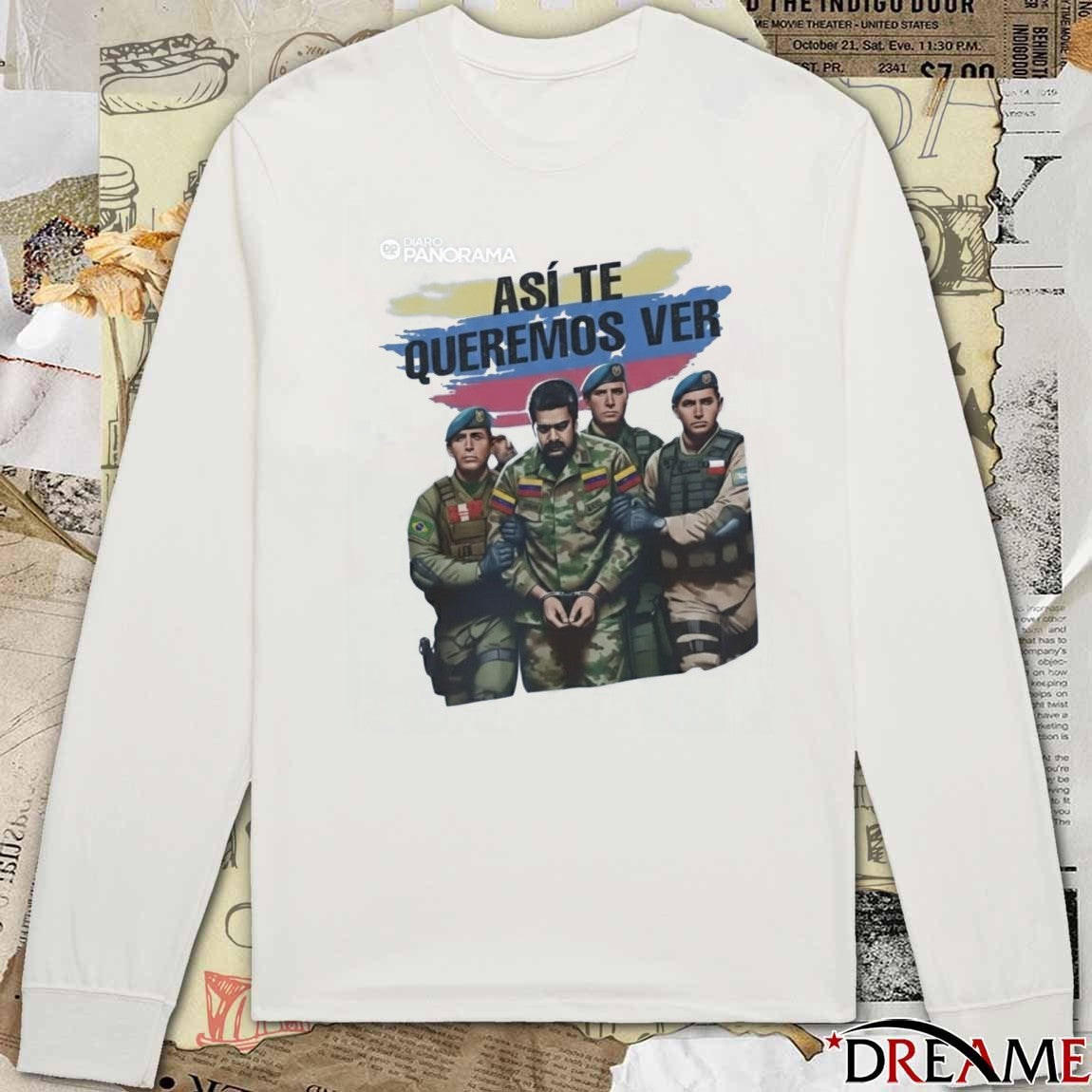 Asi Te Queremos Ver – Maduro Arrested Satire t-shirt