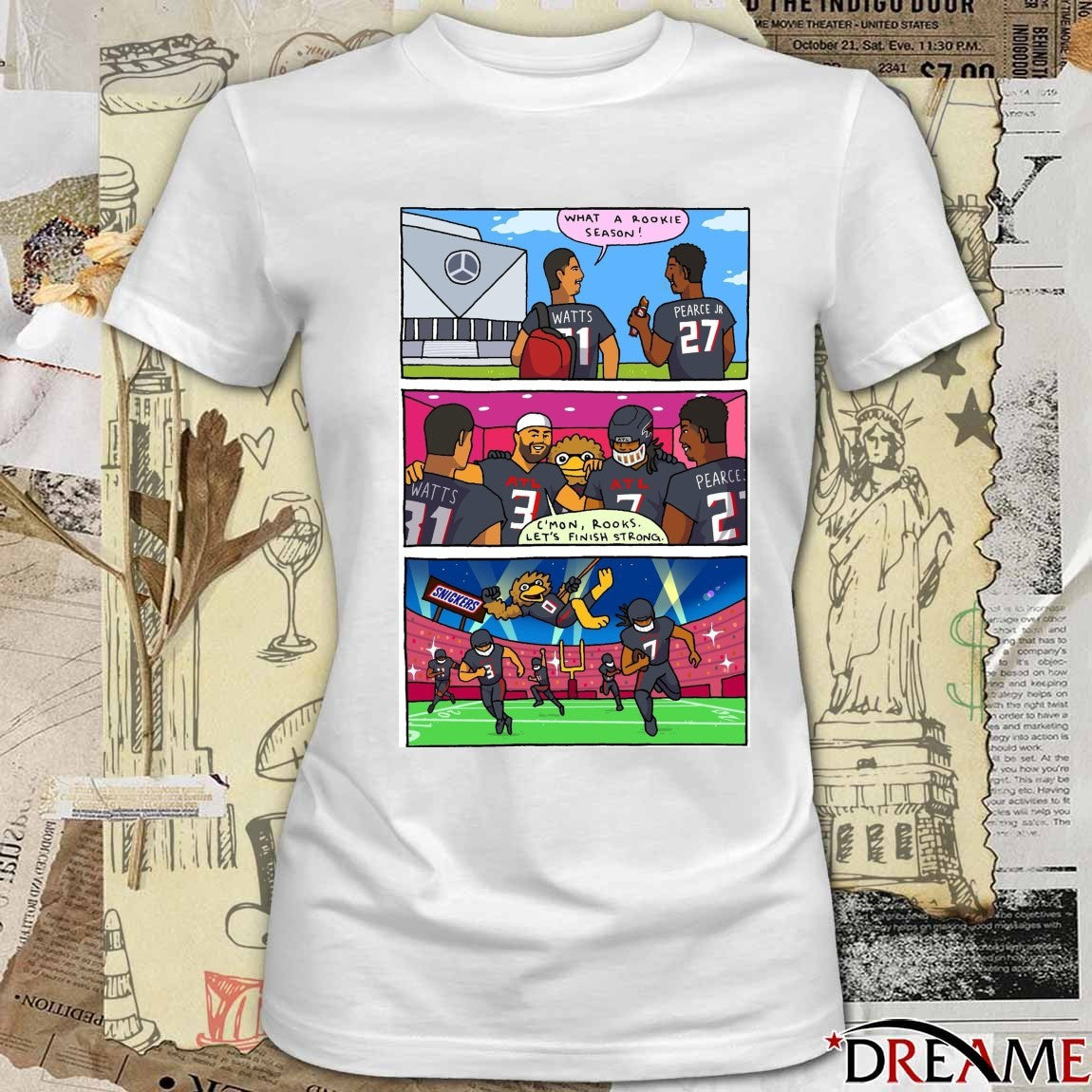 Atlanta Falcons What A Rookie Season C’Mon Rooks Let’s Finish Strong Poster t-shirt