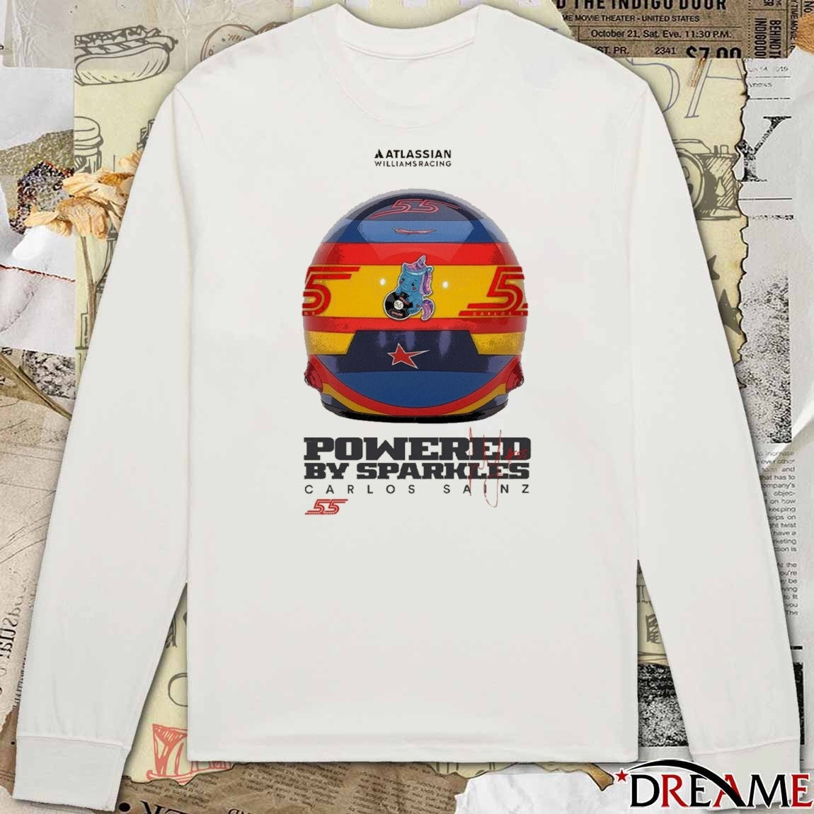 Atlassian Williams Racing Powered By Sparkles Carlos Sainz t-shirt
