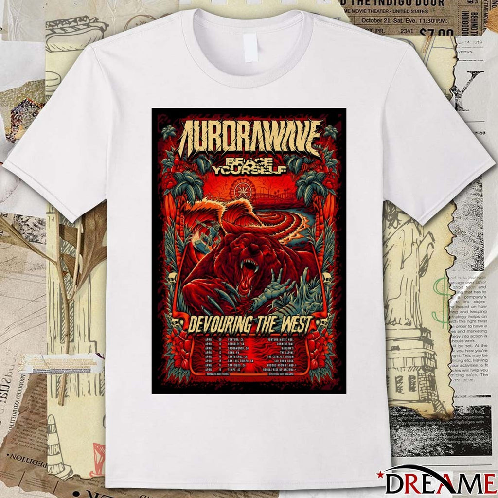 Aurorawave Poster Devouring Tour The West West Coast 2026 t-shirt