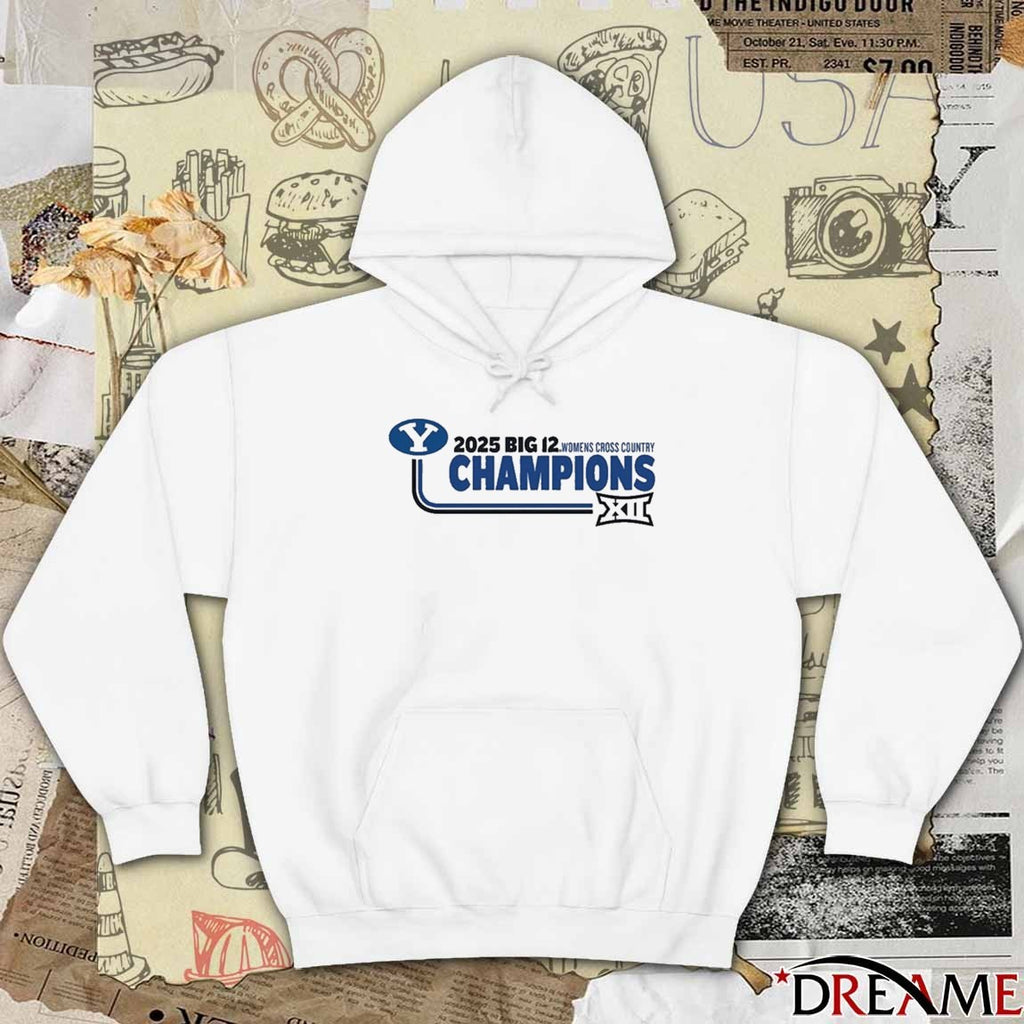 BYU Cougars 2025 Big 12 Women’s Cross Country Champions Motion t-shirt