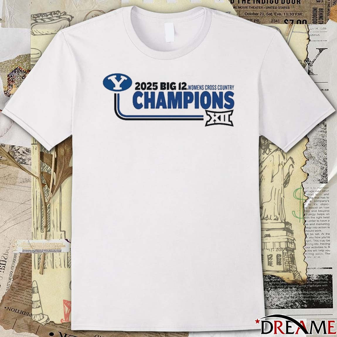 BYU Cougars 2025 Big 12 Women’s Cross Country Champions Motion t-shirt
