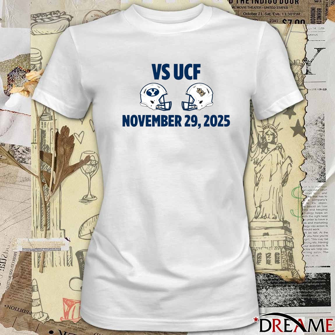 BYU Cougars vs UCF Knights November 29 2025 Helmets t-shirt
