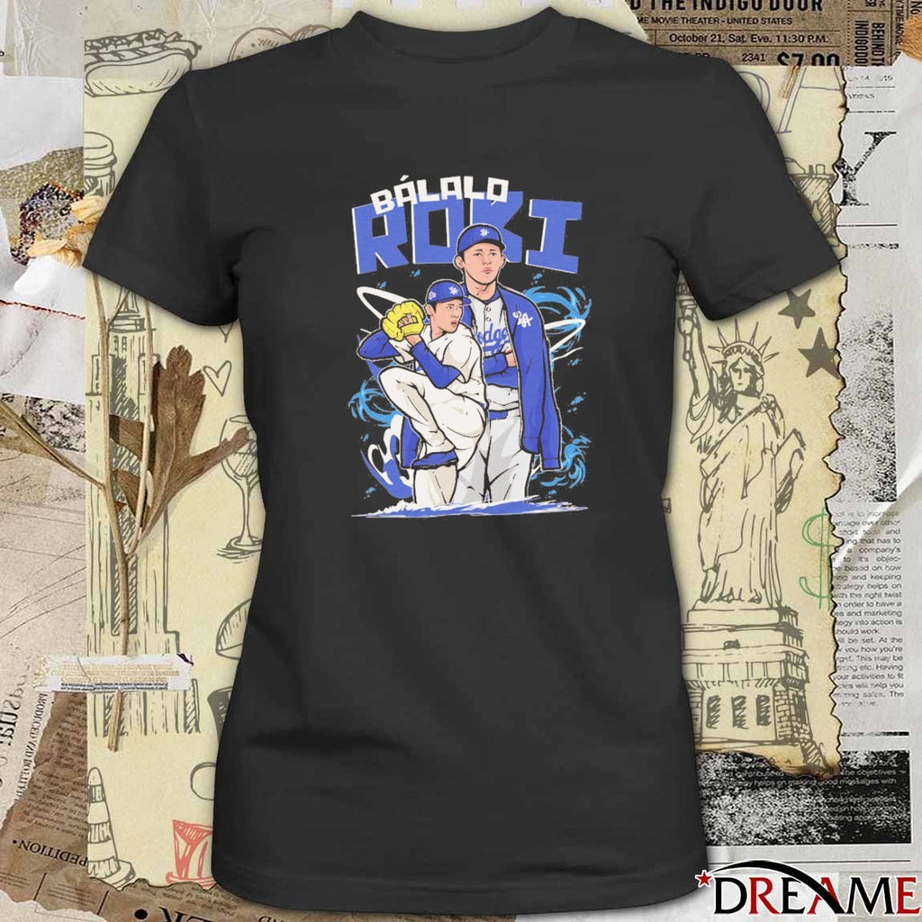 Báilalo Roki Sasaki Los Angeles Dodgers MLB Baseball Painting t-shirt