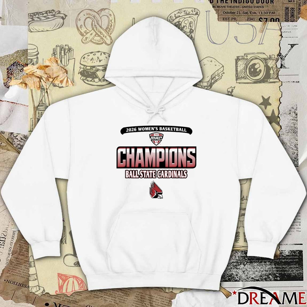 Ball State Cardinals Cardinal 2026 MAC Women’s Basketball Regular Season Champions t-shirt
