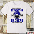 Bennington Badgers Booster Club State Football Right Here Right Now 2025 Helmet t-shirt