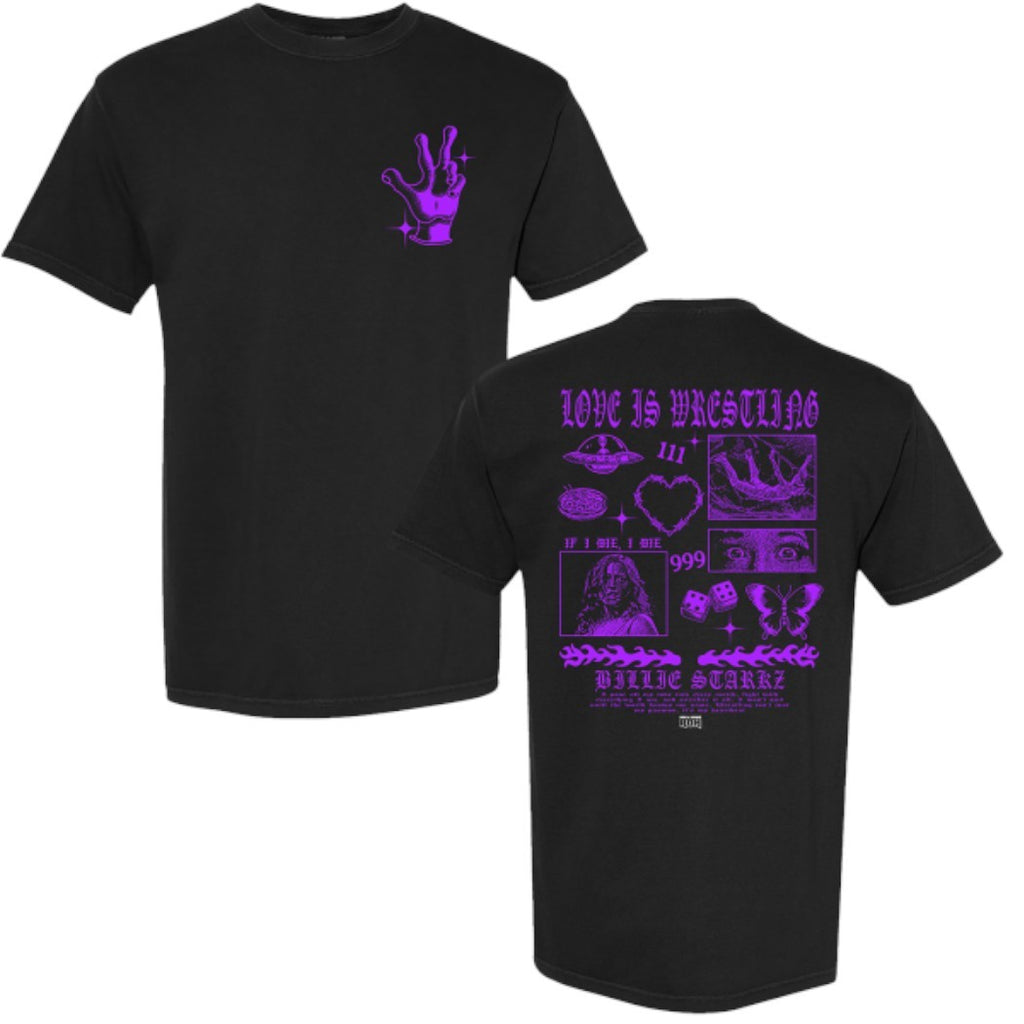 Billie Starkz – Love is Wrestling Comfort Colors Soft Heavyweight Shirt