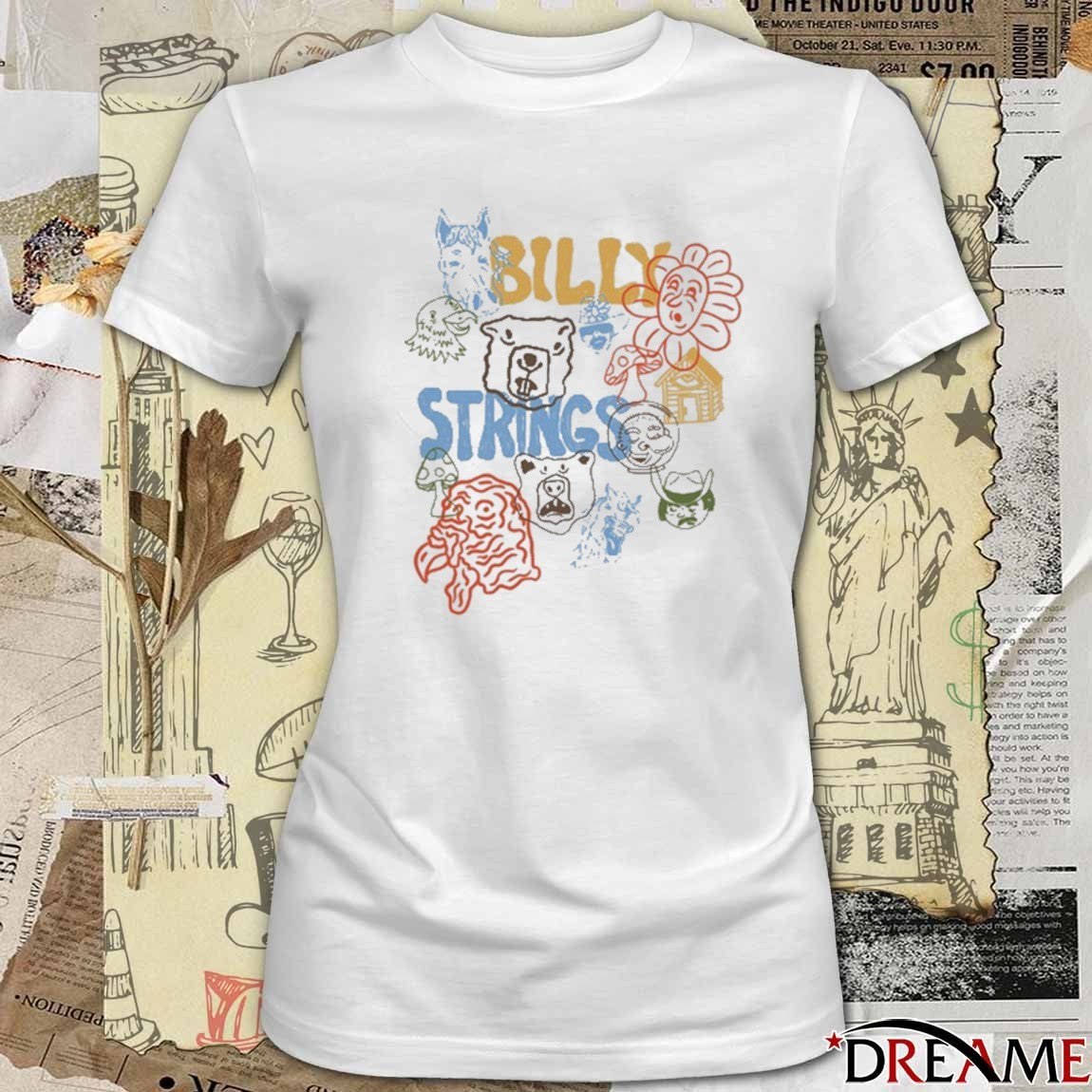 Billy Strings 2026 Winter Tour Characters t-shirt
