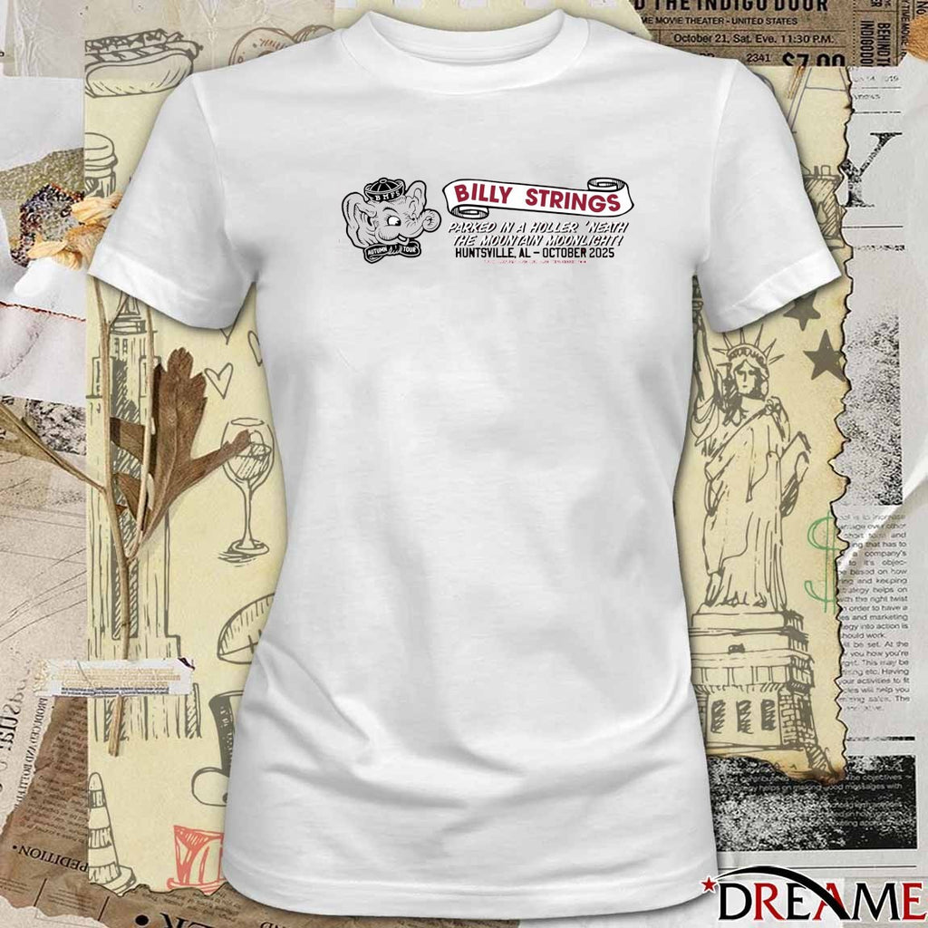 Billy Strings Autumn Tour Parked In A Holler ‘Neath The Mountain Moonlight Huntsville AL October 2025 t-shirt