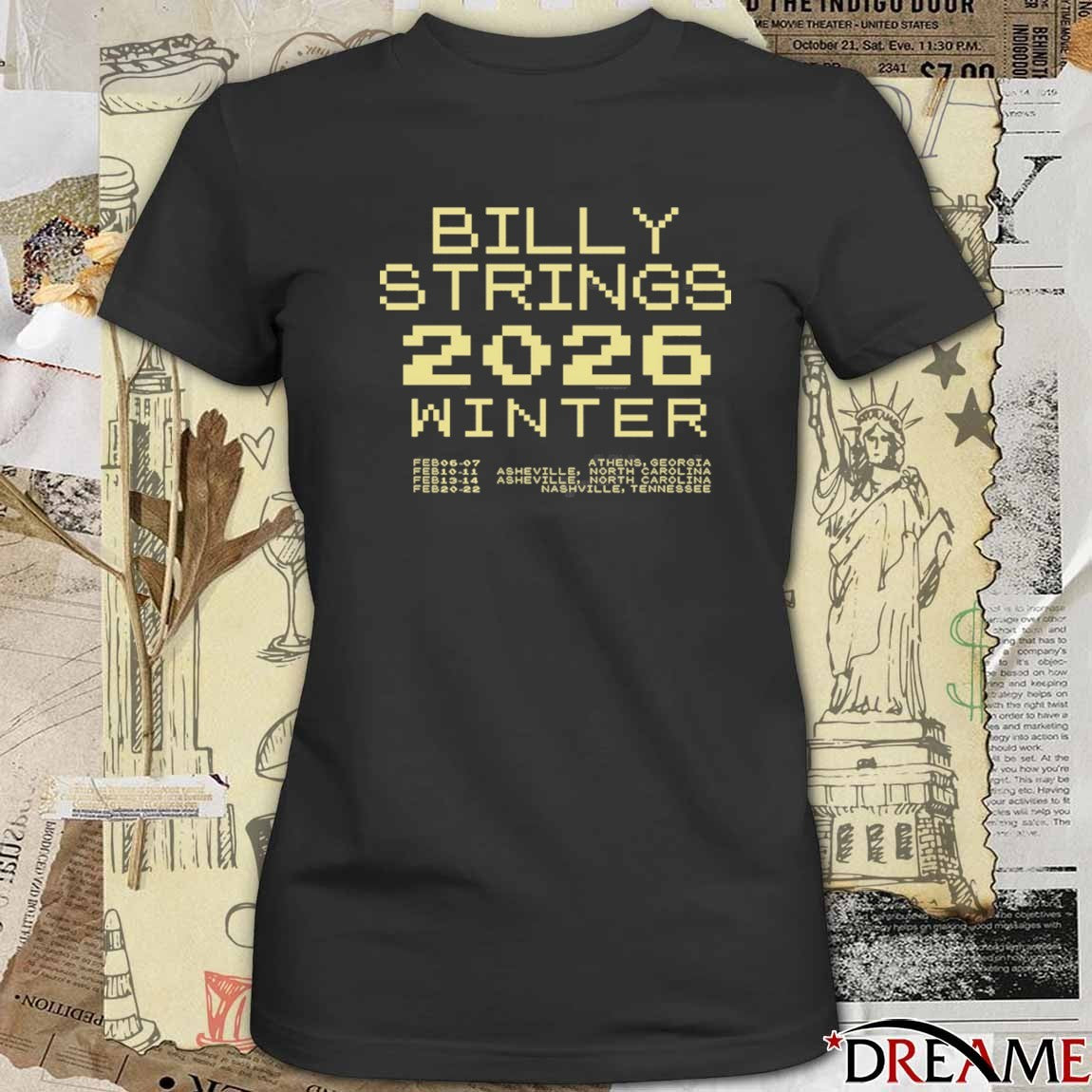 Billy Strings Billy Banjo 2026 Winter February 07 – 22 t-shirt