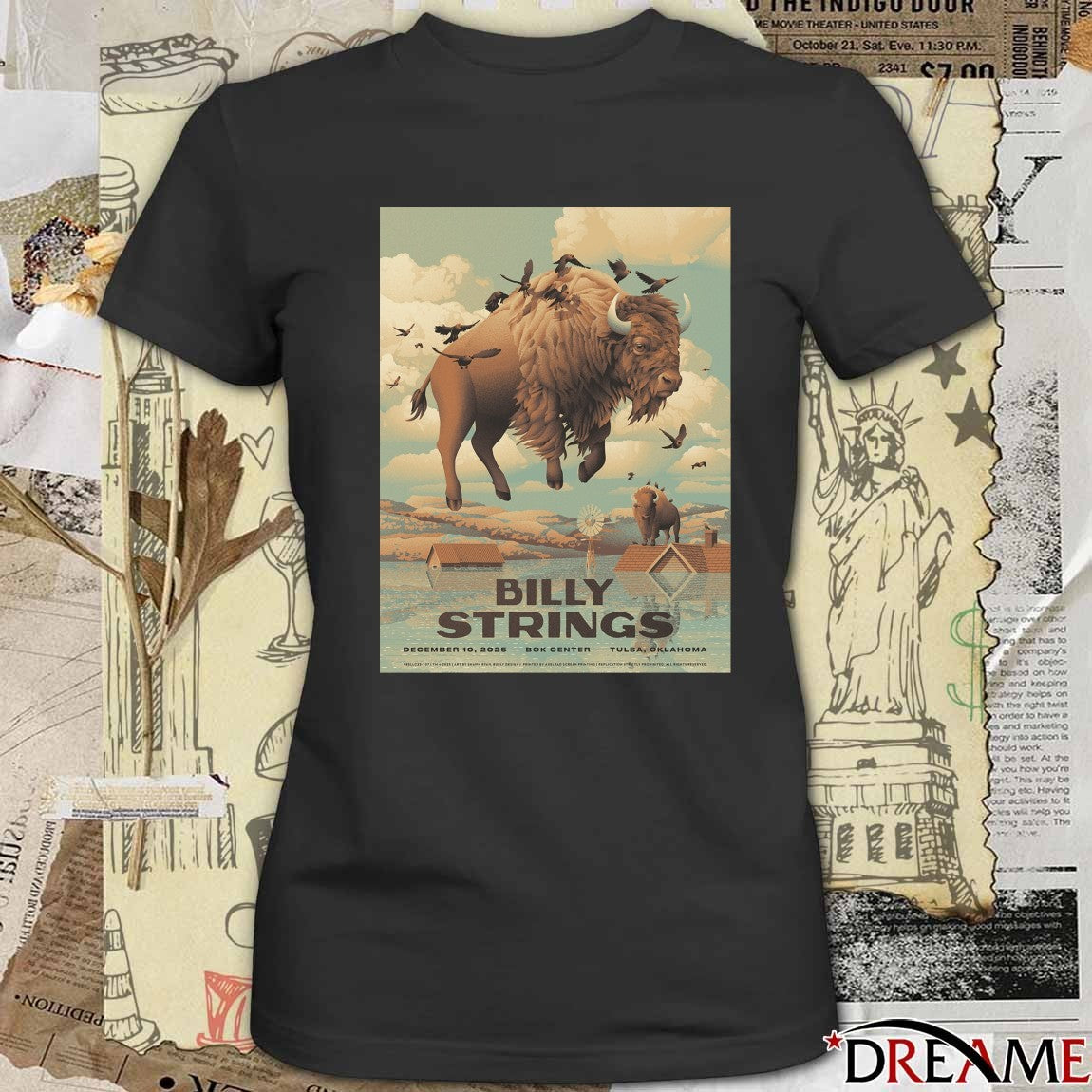 Billy Strings Concert December 10, 2025 BOK Center in Tulsa, Oklahoma Poster t-shirt