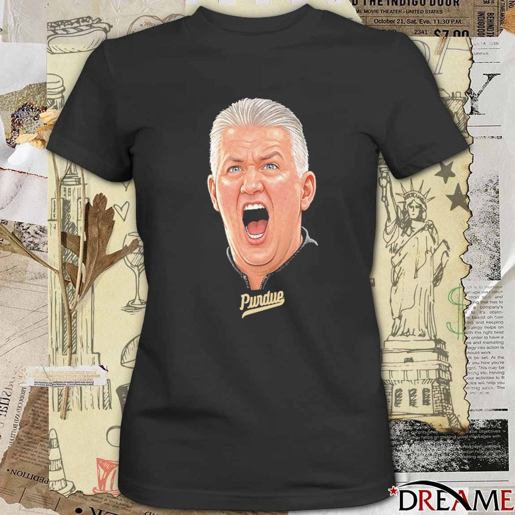 Black Matt Painter Big Head Coach Painter Purdue Boilermakers t-shirt