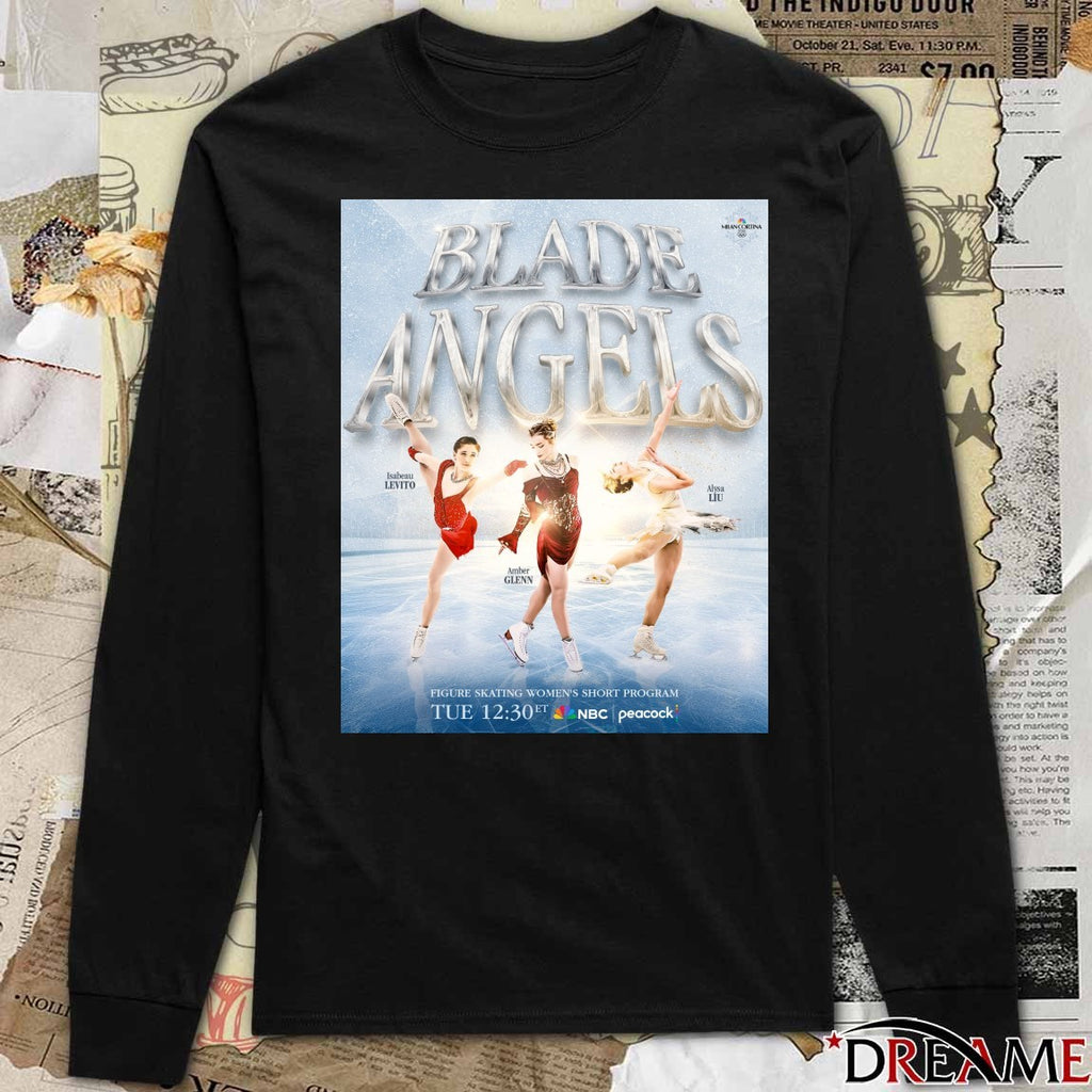 Blade Angels Isabeau Levito Amber Glenn And Alysa Liu Figure Skating Women’s Short Program t-shirt