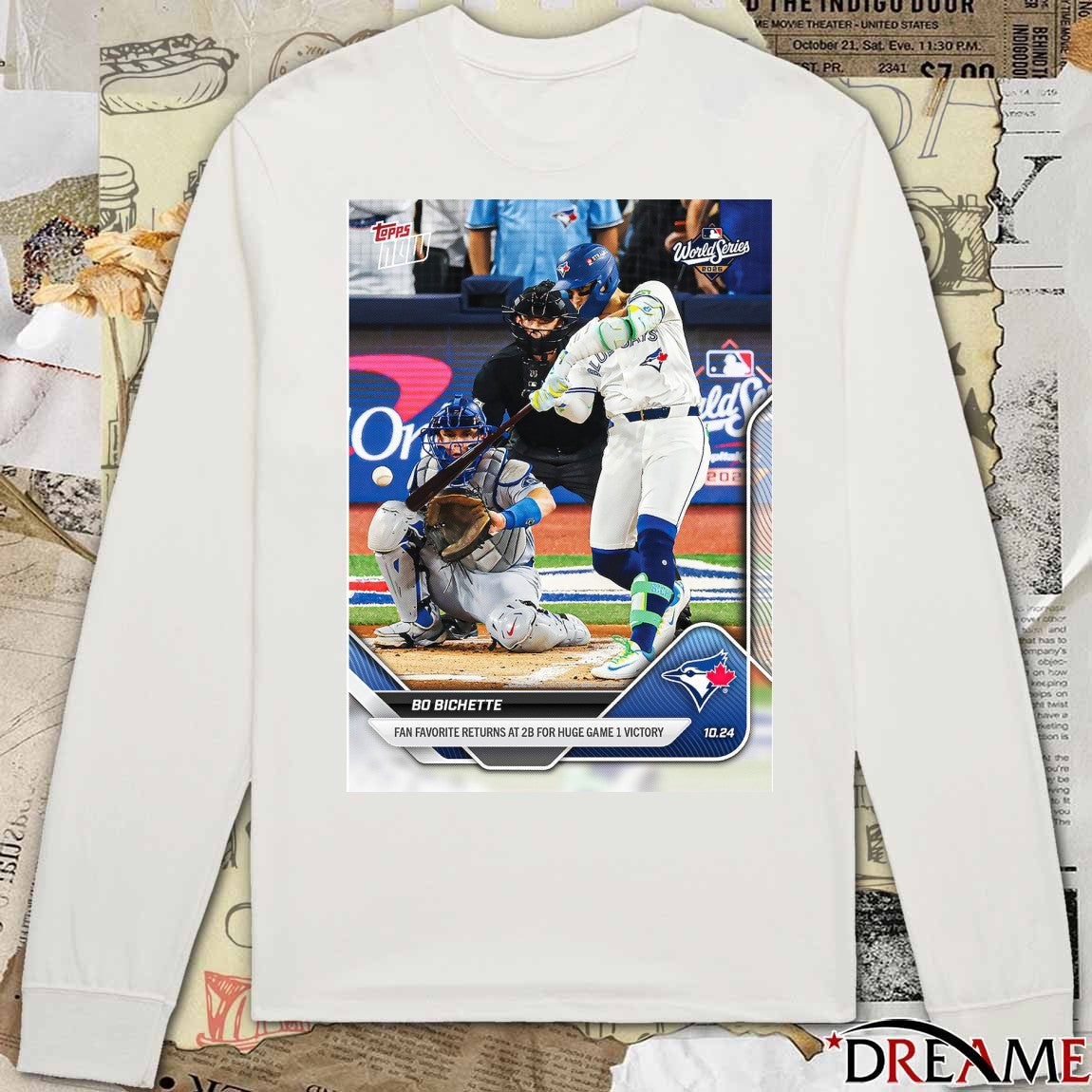Bo Bichette Toronto Blue Jays 2025 MLB Topps Fan Favourite Returns At 2B For Huge Game 1 Victory t-shirt