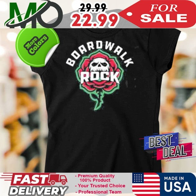 Boardwalk Rock 2025 Lineup Skull And Roses Artwork Shirt
