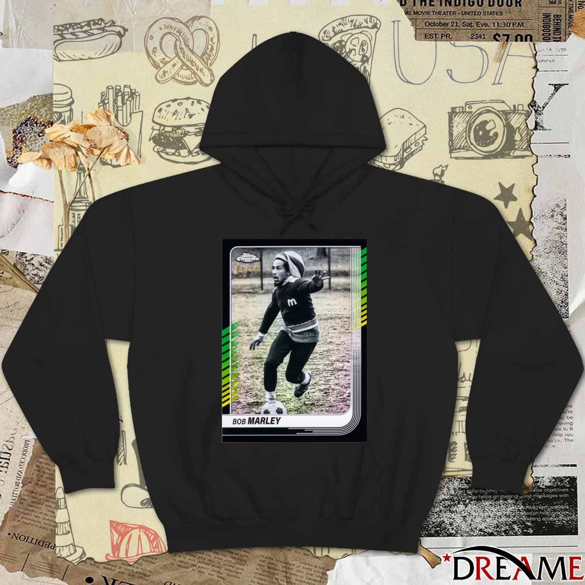 Bob Marley Topps Chrome MLS on Feb. 19 Poster t-shirt