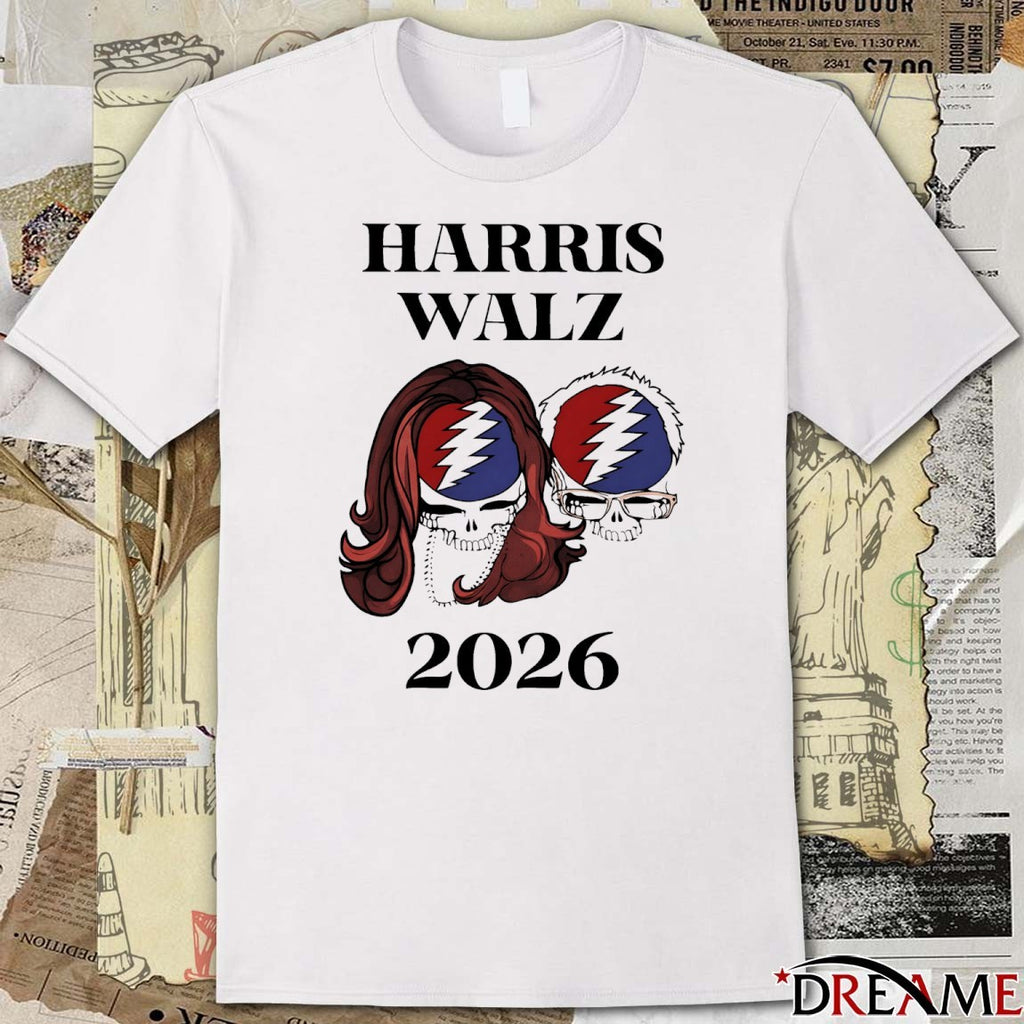 Bob Weir 1947-2026 Skulls Grateful Dead Harris Walz 2026 t-shirt