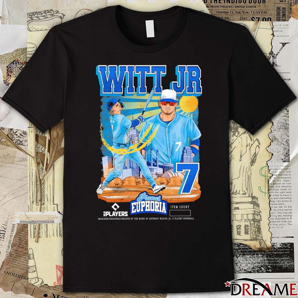 Bobby Witt Jr. V2 Kansas City Royals MLB Players Planet Euphoria Artwork 2026 t-shirt