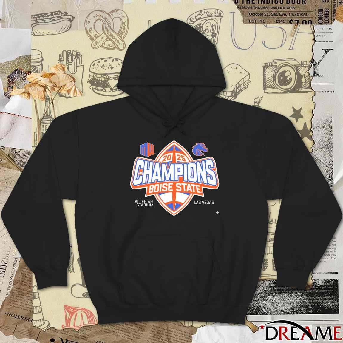 Boise State Broncos 2025 Mountain West Football Champions Allegiant Stadium Las Vegas t-shirt