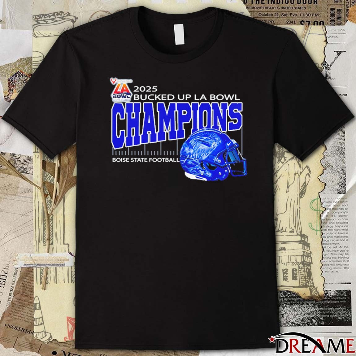 Boise State Football 2025 Bucked Up La Bowl SoFi Stadium Inglewood CA Helmet t-shirt