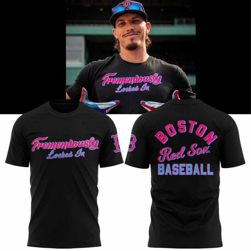 Boston Red Sox Tremendously Locked In Baseball Fan T-Shirt