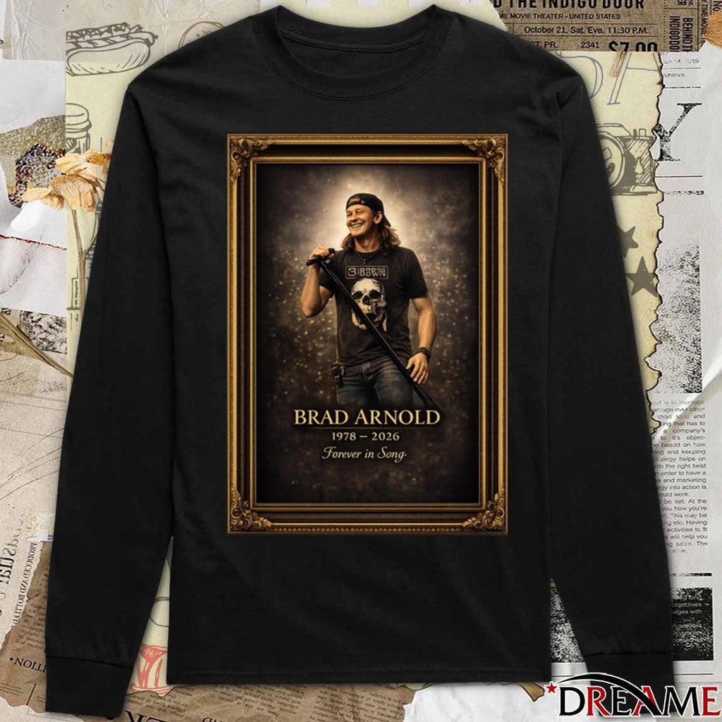 Brad Arnold 1978 – 2026 Forever In Song Vintage Memorial t-shirt