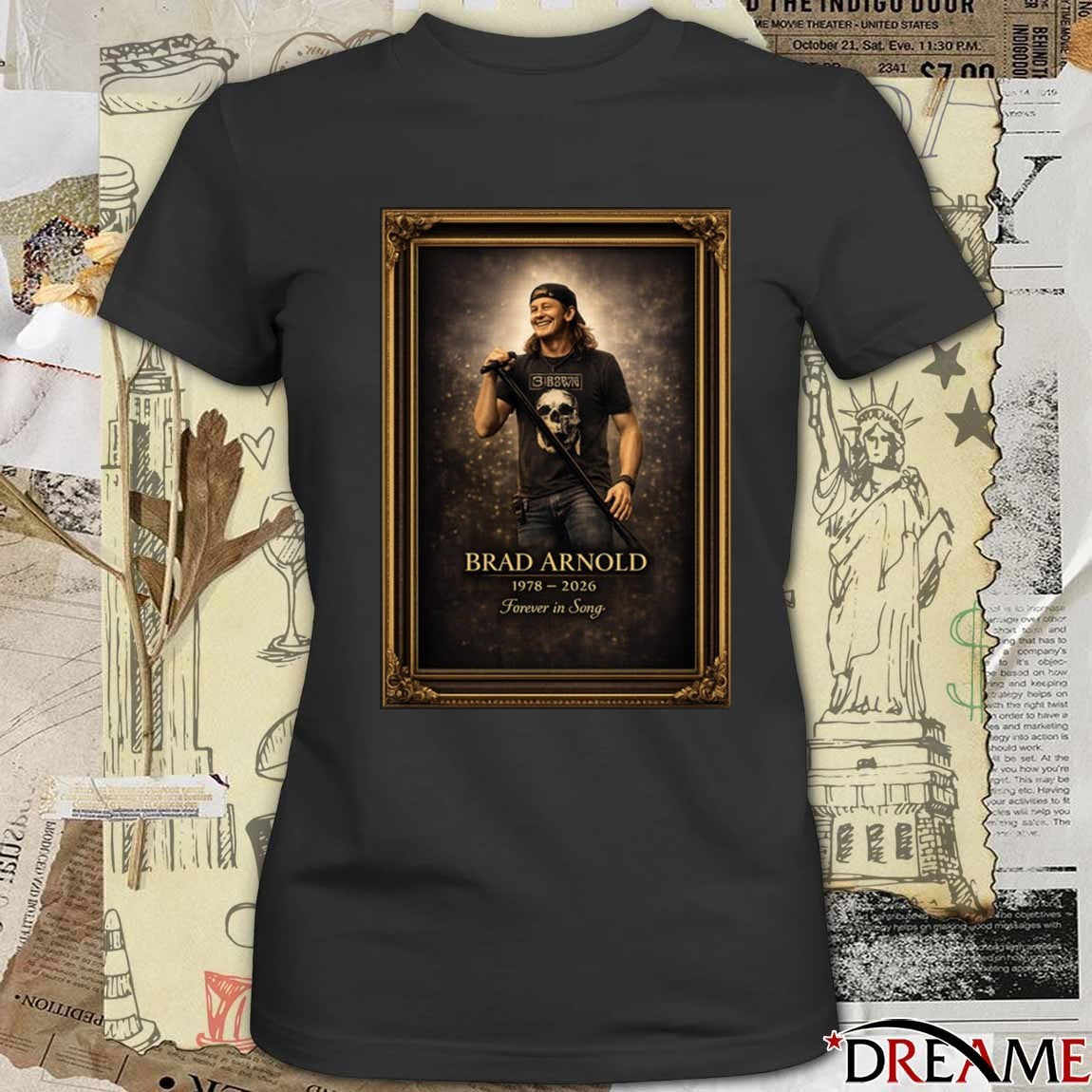 Brad Arnold 1978 – 2026 Forever In Song Vintage Memorial t-shirt