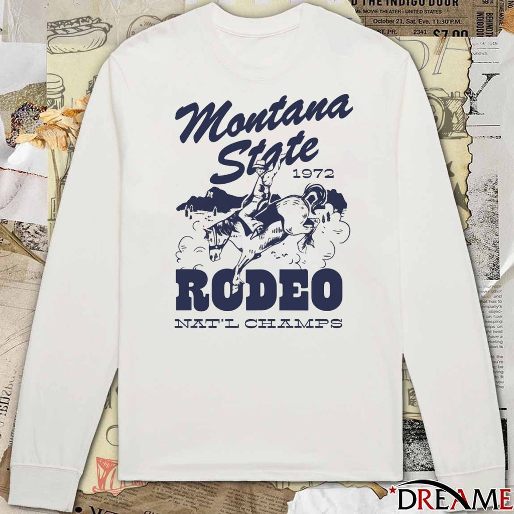 Brenna Greene Montana State 1972 Rodeo Nat’l Champs t-shirt- Classic 70s Western Style Tee