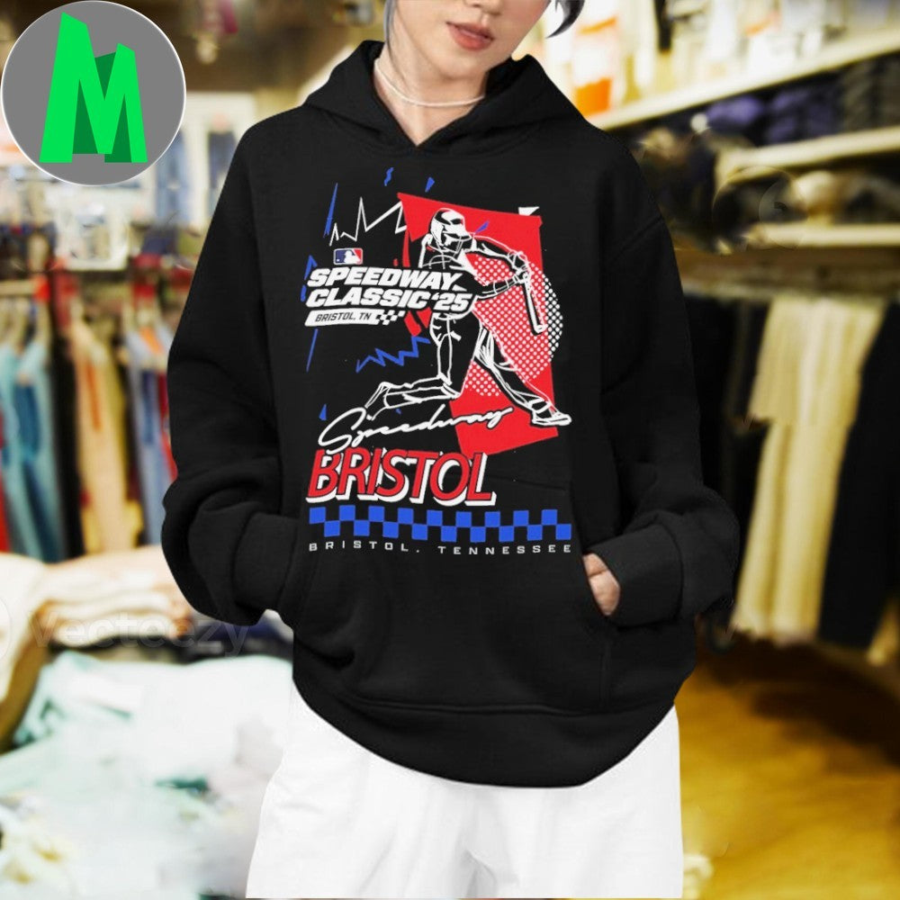 Bristol TN Speedway Classic ’25 Baseball & Racing Crossover T-Shirt