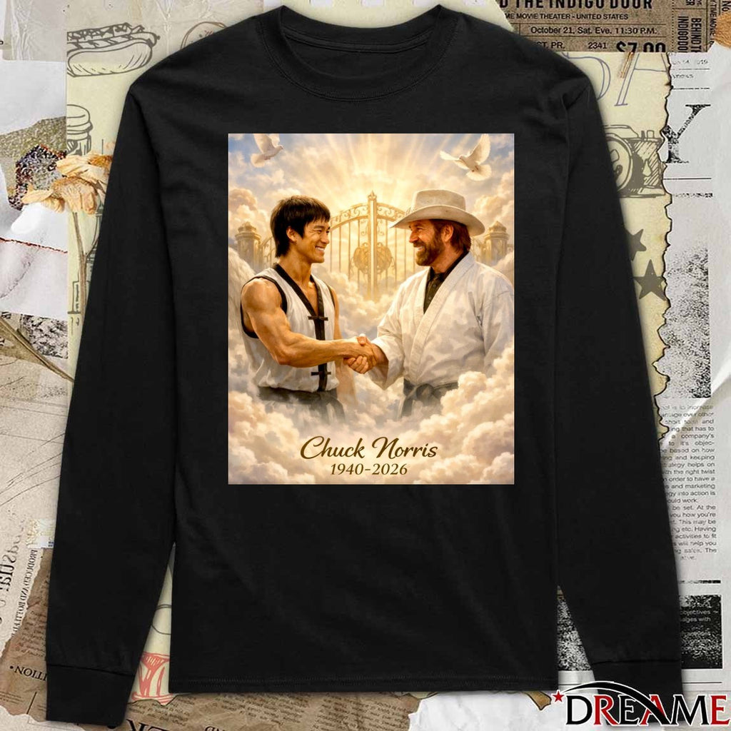 Bruce Lee In Loving Memory Chuck Norris 1940 – 2026 t-shirt