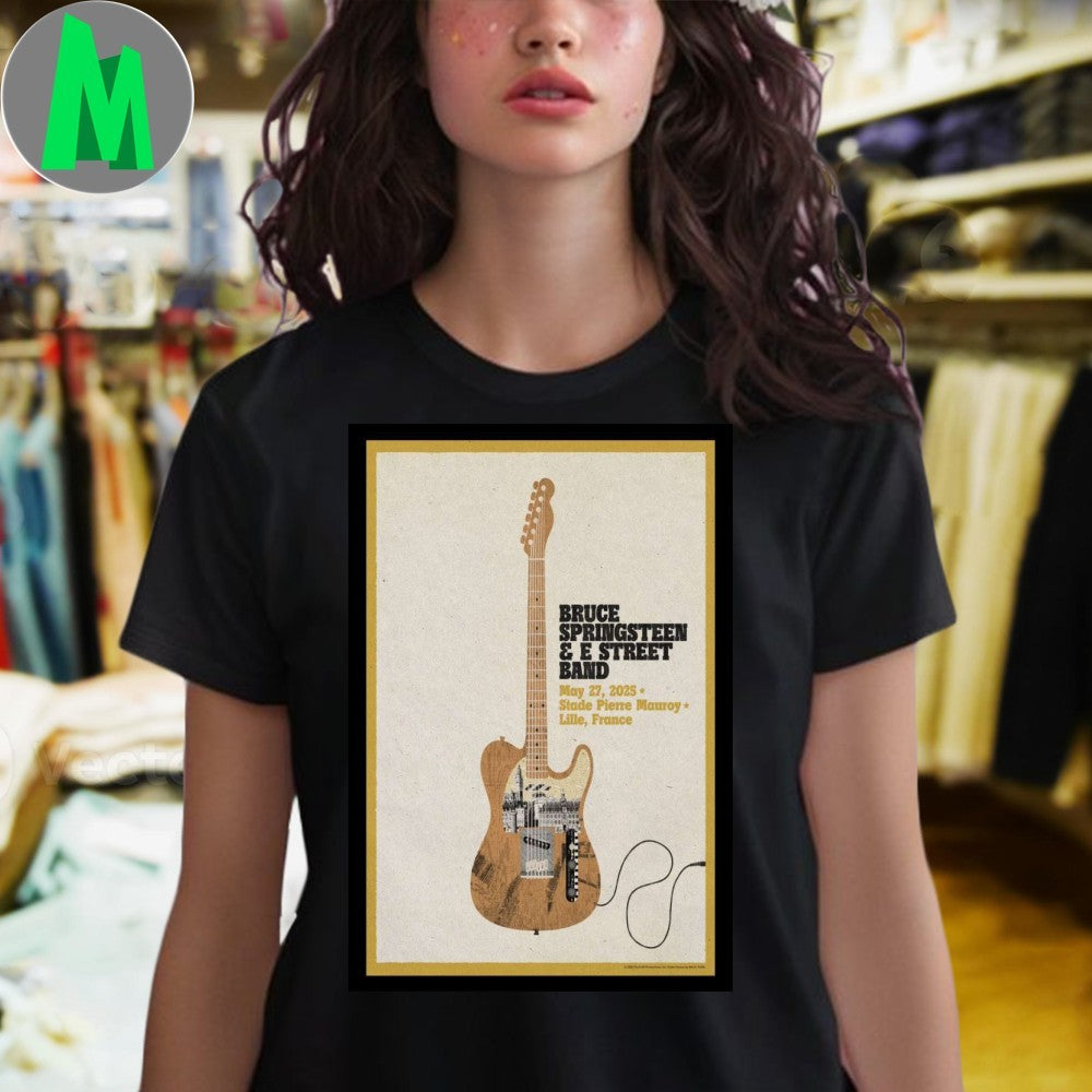 Bruce Springsteen & E Street Band Lille 2025 Concert T-Shirt World Tour Music Fan Tee