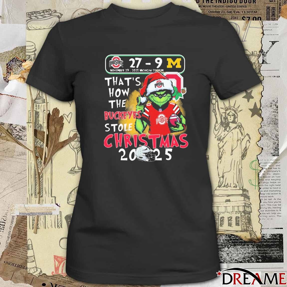 Buckeyes 27 – 9 Wolverine Michigan Stadium That’s How The Buckeyes Stole Christmas November 29 2025 t-shirt