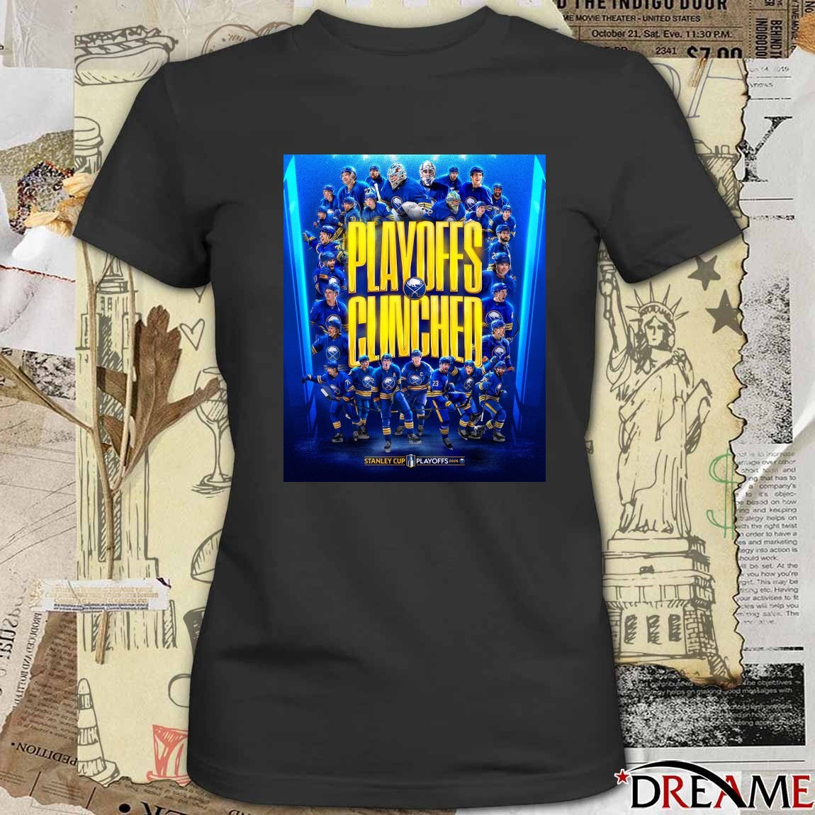 Buffalo Sabres Playoffs Clinched Stanley Cup Hockey Playoffs 2026 Poster t-shirt
