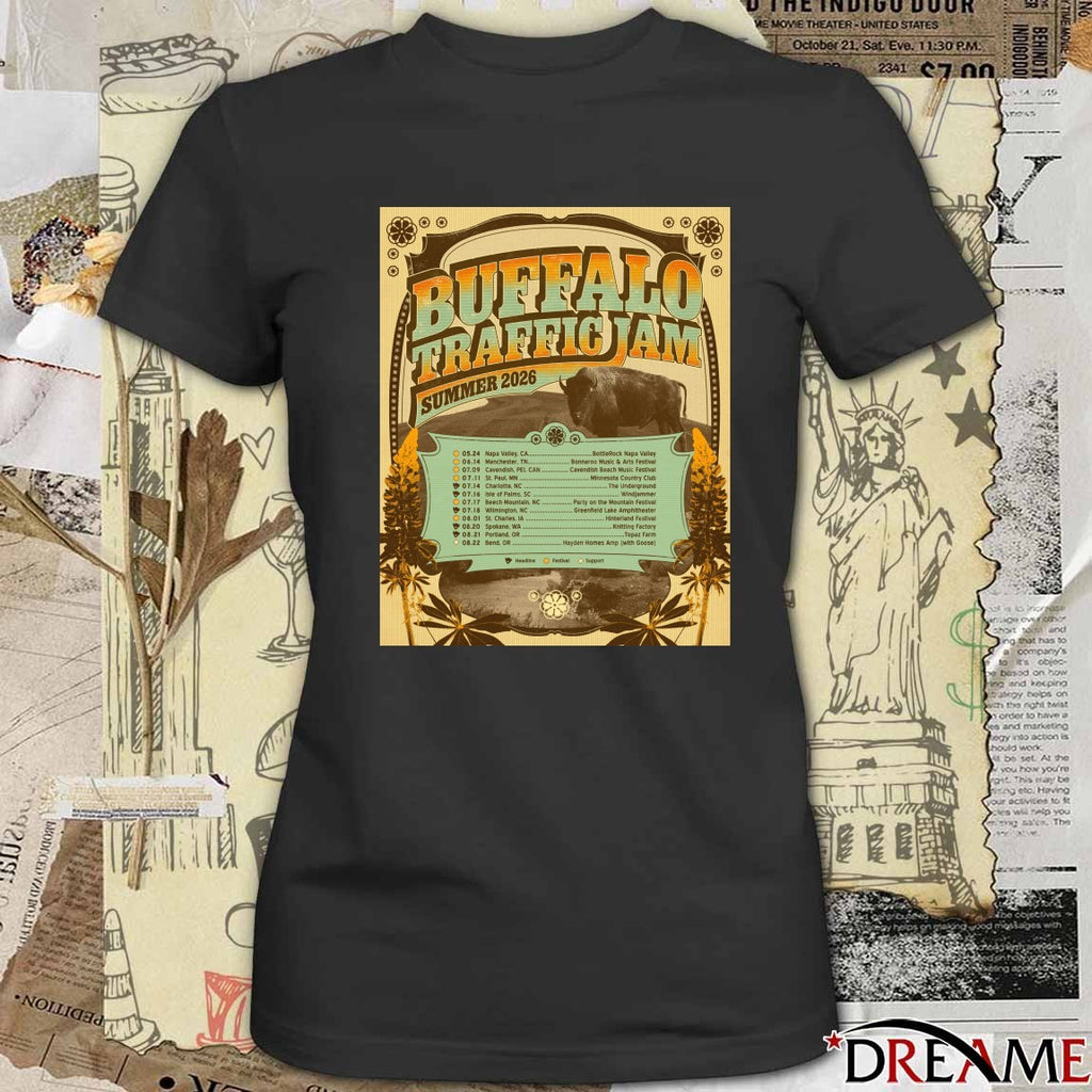 Buffalo Traffic Jam Summber 2026 Tour Dates May 24 – Aug 22 Poster t-shirt
