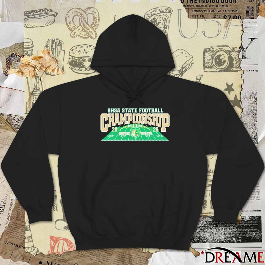 Buford Wolves 2025 GHSA State Football Championship Logo t-shirt