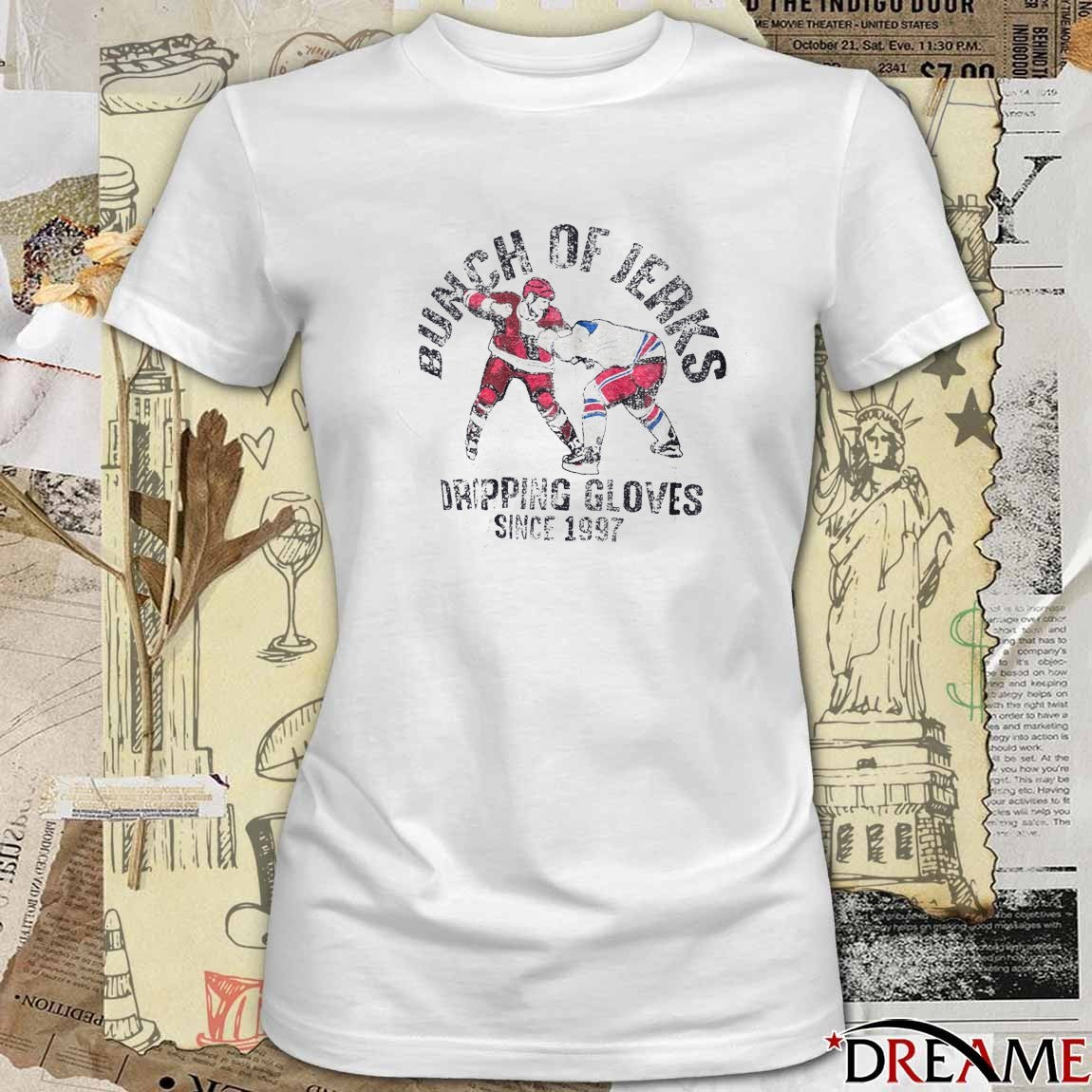 Bunch Of Jerks Dripping Gloves Since 1997 Carolina Hurricanes Hockey Players t-shirt