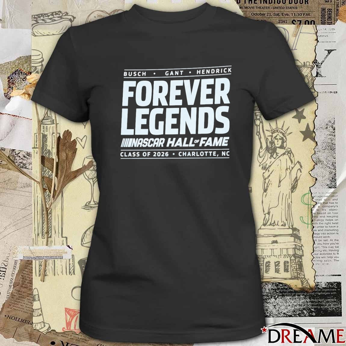 Busch Gant Hendrick Forever Legends Nascar Hall Of Fame Class Of 2026 Charlotte, Nc t-shirt