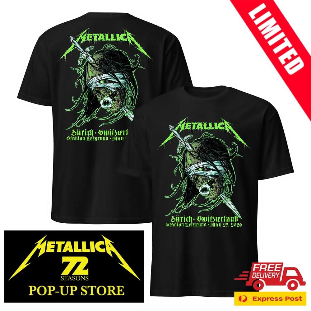By Mark Richards Metallica Zurich Switzerland May 27 2026 Two-Sided Shirt