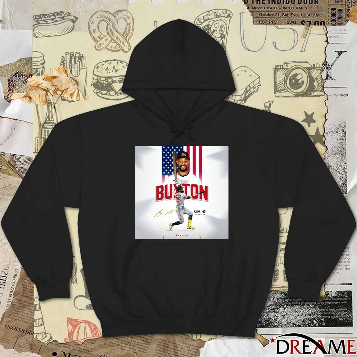 Byron Buxton Team USA World Baseball Classic Signature Poster t-shirt