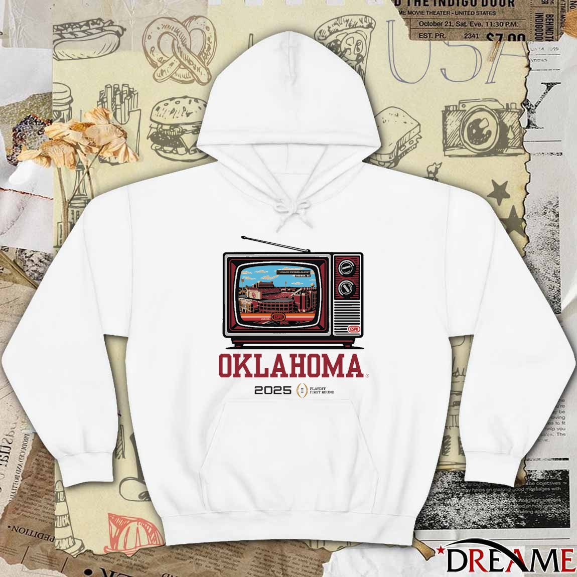 CFP ’25-’26 Oklahoma Sooners TV Stadium Playoff First Round t-shirt