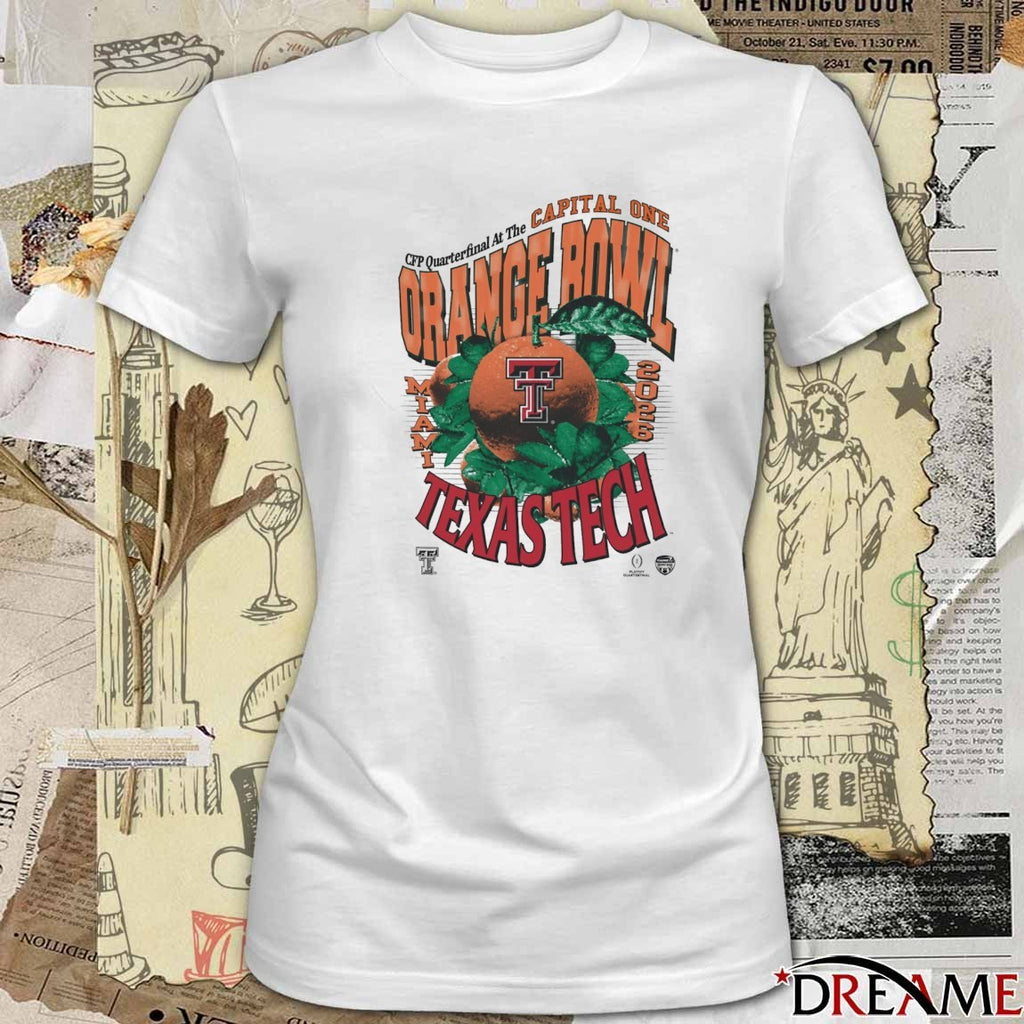CFP Quarterfinal At The Capital One Orange Bowl Texas Tech Red Raiders Miami 2025 t-shirt