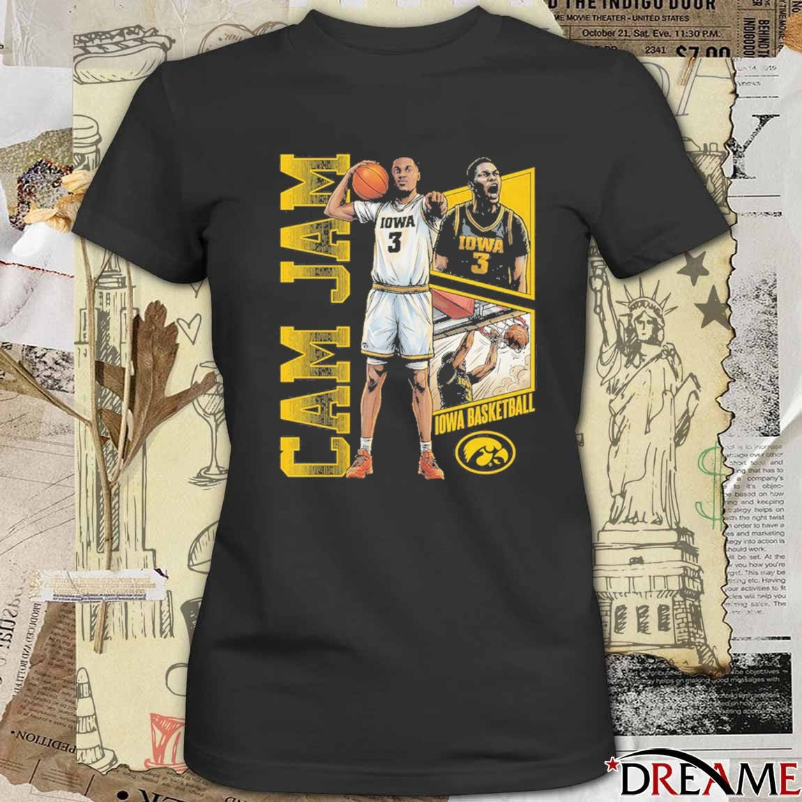 Cam Manyawu Iowa Hawkeyes Men’s Basketball Cam Jam 90s Retro t-shirt