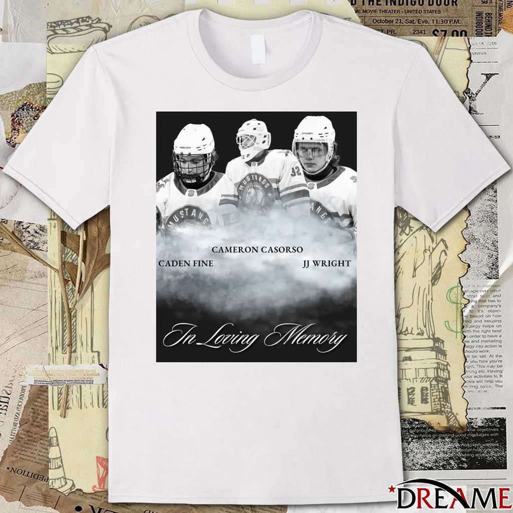 Cameron Casorso, Caden Fine And JJ Wright In Loving Memory Southern Alberta Mustangs Poster t-shirt